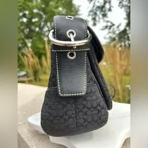 Coach | Bags | Vintage Coach Soho Flap Black Mini Signature